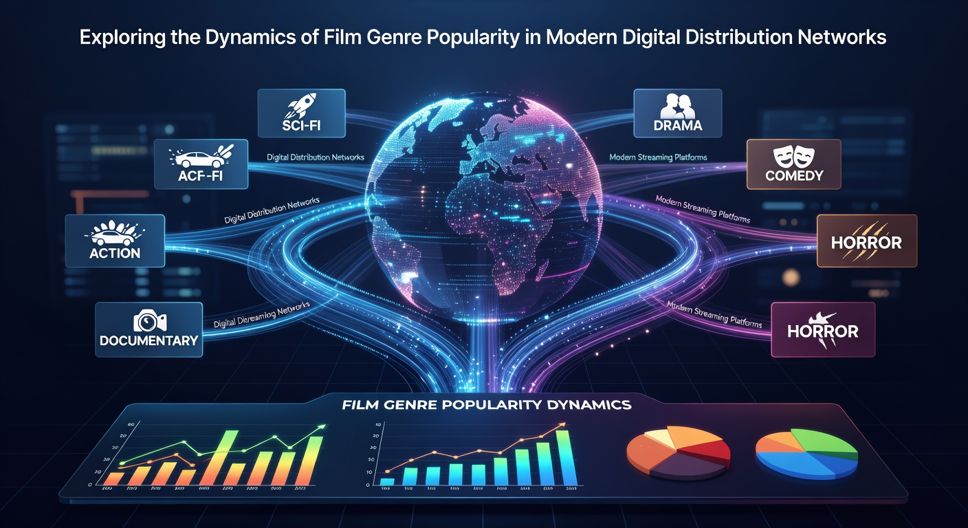 Visualization of film genre trends across global digital networks