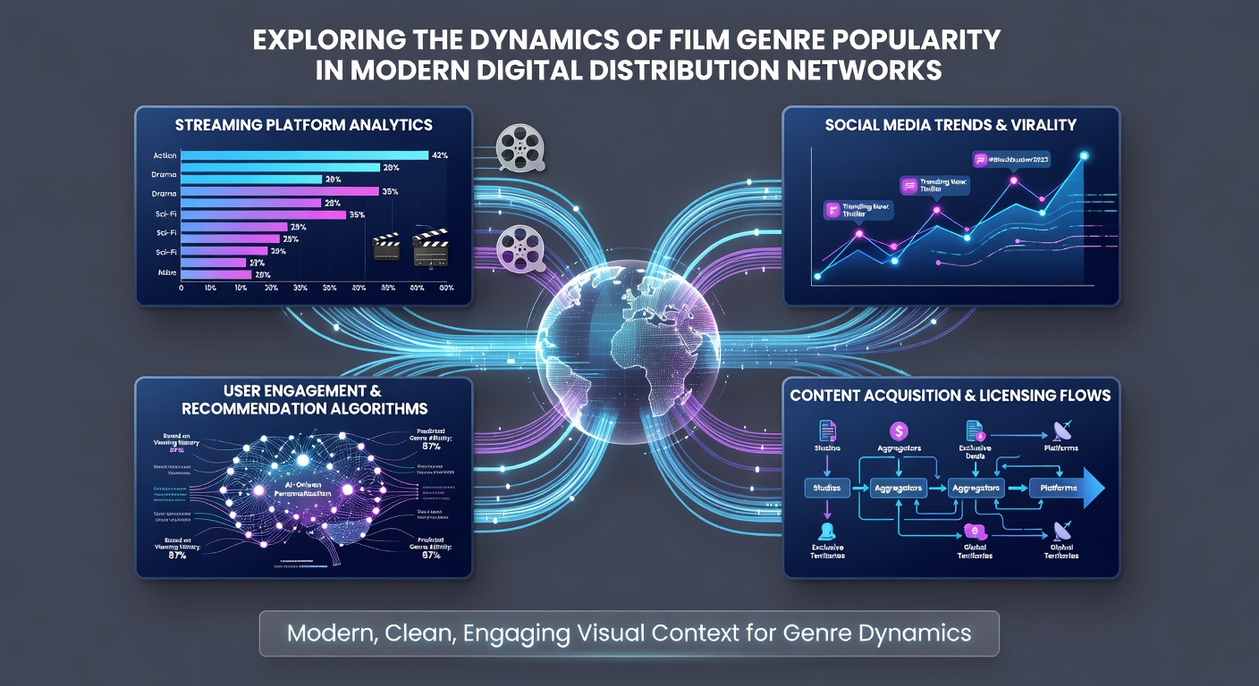 Analytics dashboard showing streaming genre performance metrics