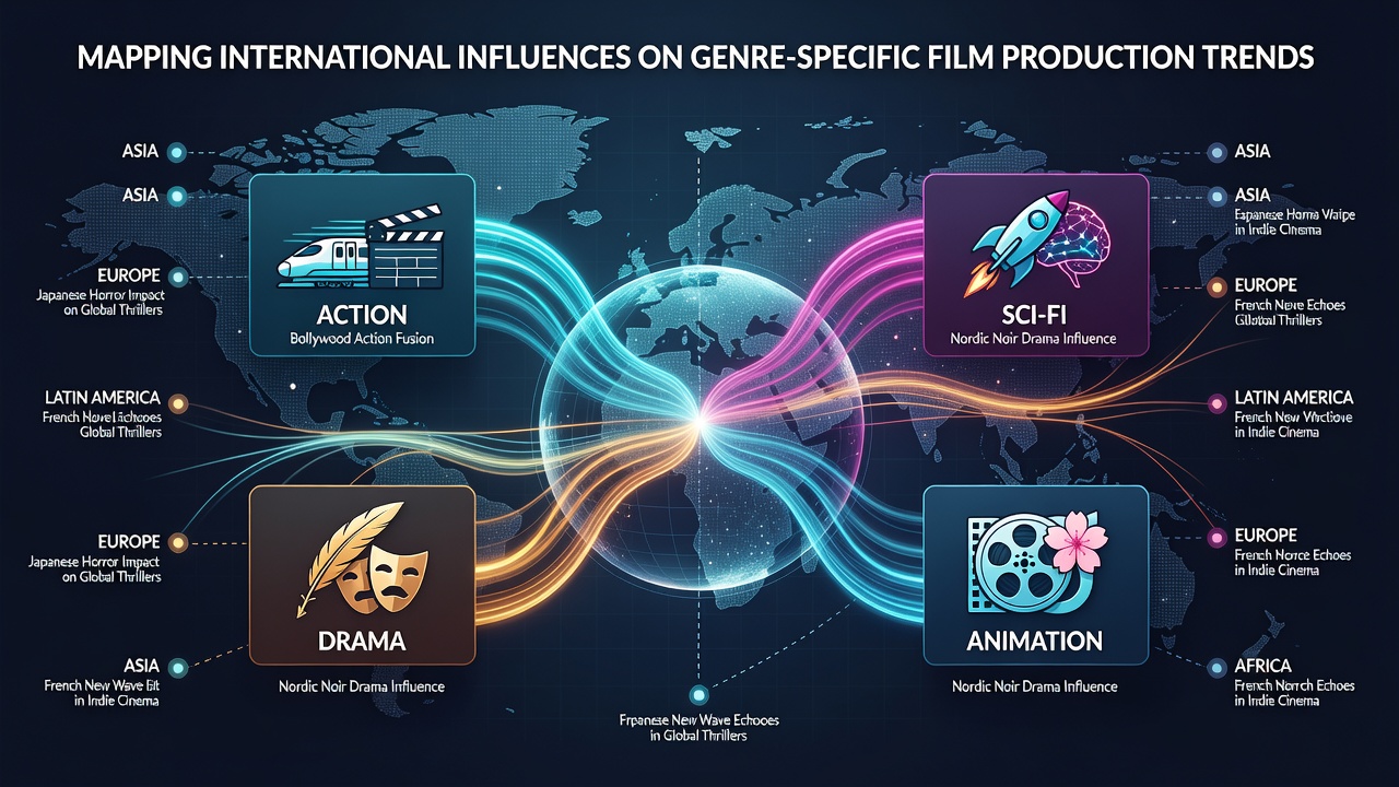 Film festival panel discussion with directors from multiple countries examining genre scripts