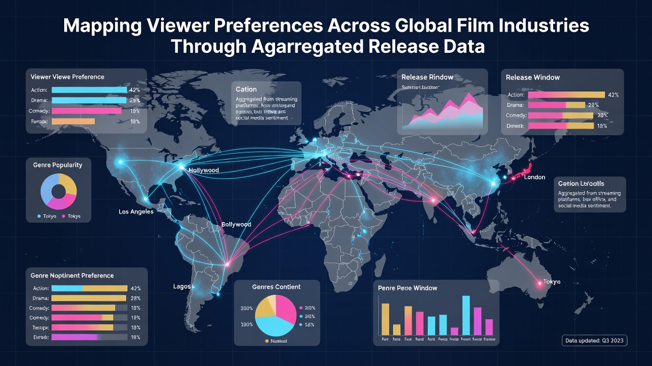Charts comparing genre performance in different global film markets