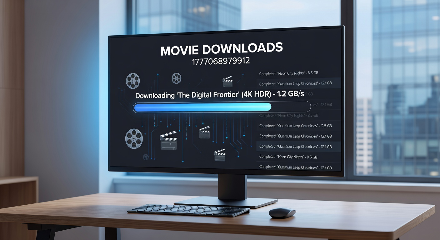 Graph illustrating the growth of legal movie downloads versus streaming from 2020 to 2026, with bars rising sharply for digital ownership